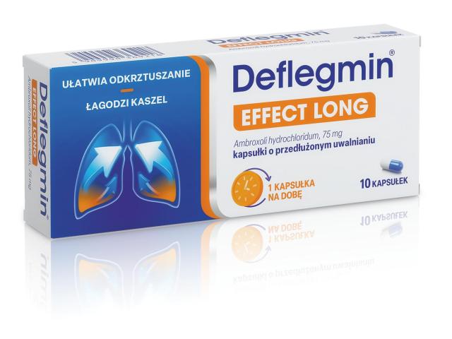 Deflegmin Effect Long (Deflegmin) interakcje ulotka kapsułki o przedłużonym uwalnianiu 75 mg 10 kaps. (blist.)