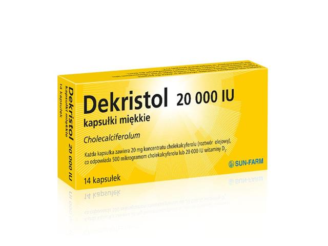 Dekristol interakcje ulotka kapsułki miękkie 20 000 I.U. 14 kaps. | blister