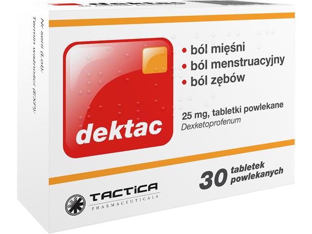 Dektac interakcje ulotka tabletki powlekane 25 mg 30 tabl.