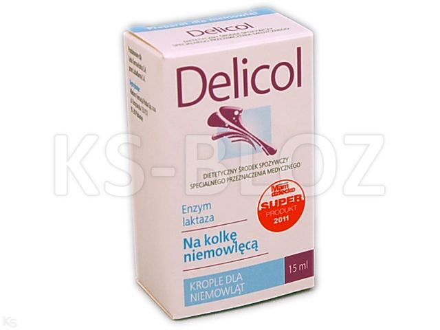 Delicol na kolkę niemowlęcą interakcje ulotka krople doustne  15 ml