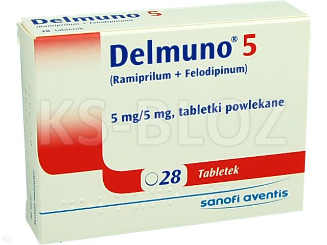 Delmuno 5 interakcje ulotka tabletki powlekane 5mg+5mg 