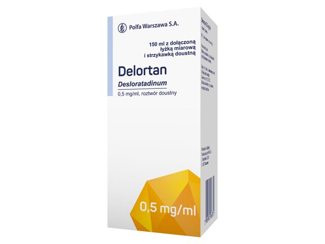 Delortan interakcje ulotka roztwór doustny 500 mcg/ml 150 ml | butelka