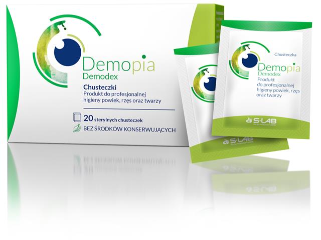 Demopia Demodex Chusteczki sterylne interakcje ulotka   20 szt.