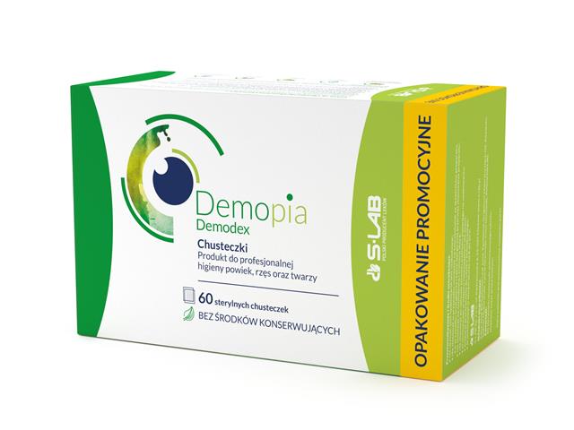 Demopia Demodex Chusteczki sterylne interakcje ulotka chusteczka  60 szt.