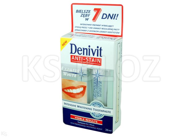 DENIVIT Past.d/zęb. intensyw.wybielająca interakcje ulotka   20 ml | tuba