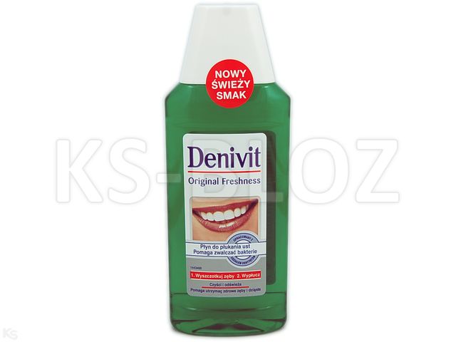 Denivit Płyn do płukania ust oryginalny smak anyżowy interakcje ulotka   300 ml