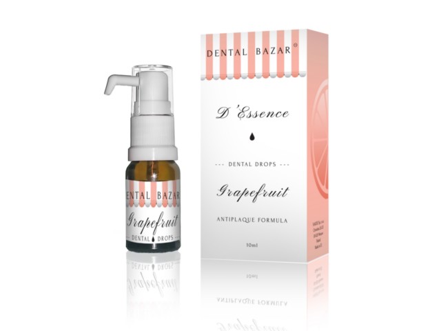 DENTAL BAZAR D'Essence Dental Drops Grapefruit Antiplaque Formula interakcje ulotka żel do stosowania w jamie ustnej - 10 ml