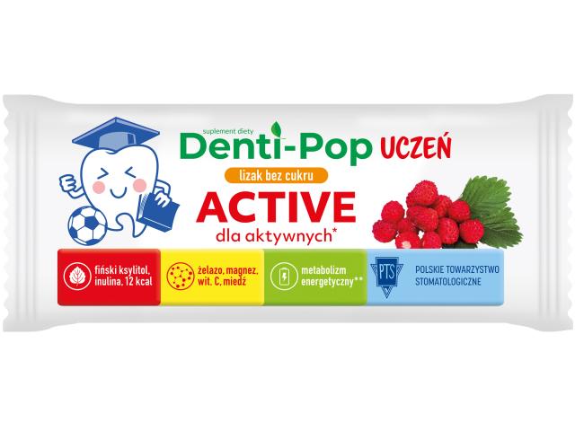 Denti-Pop Uczeń Active Lizak bez cukru interakcje ulotka lizaki  1 szt.