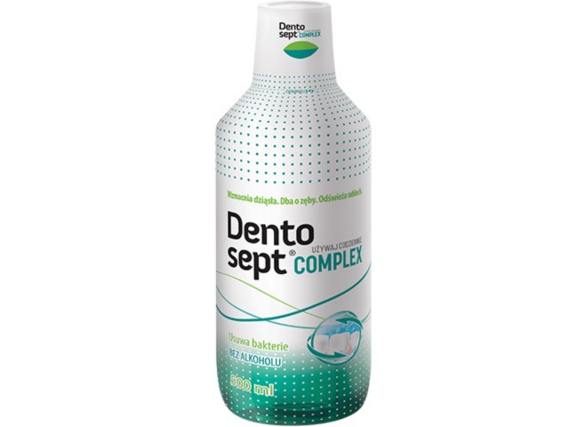 Dentosept Complex interakcje ulotka płyn do stosowania w jamie ustnej  500 ml (but. PE)