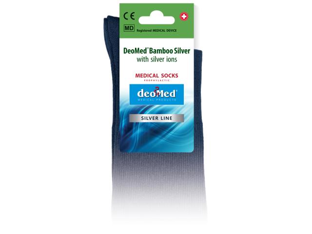 Deomed Bamboo Silver Skarpety z zawartością srebra czarny 39-42 interakcje ulotka skarpeta - 2 szt. (para)