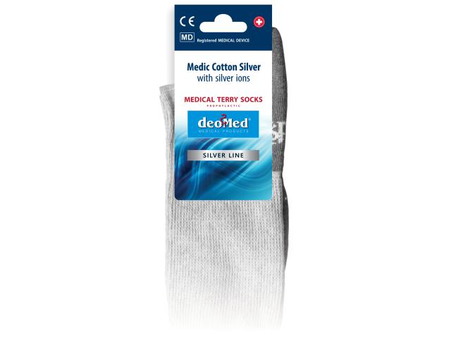 Deomed Medic Cotton Silver Skarpety z zawartością srebra popielaty/szary 44-46 interakcje ulotka skarpeta - 2 szt. (para)