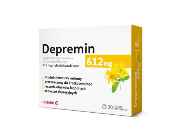 Depremin 612 mg interakcje ulotka tabletki powlekane 612 mg 20 tabl.