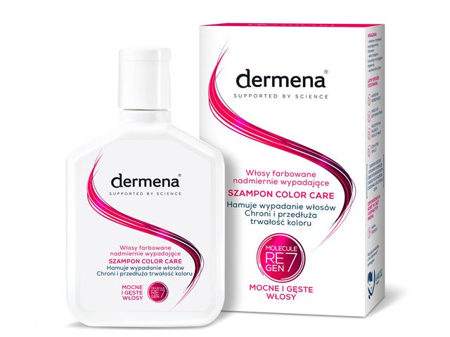 Dermena Color Care Szampon do mycia włosów włosy farbowane, nadmiernie wypadające interakcje ulotka   200 ml