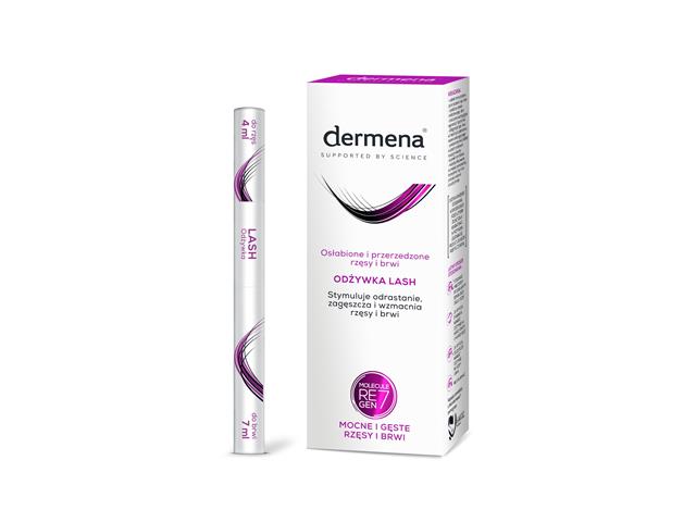 Dermena Lash Care Odżywka stymulująca odrastanie rzęs i brwi interakcje ulotka płyn - 11 ml (7 ml + 4 ml)