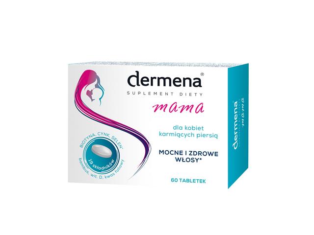 DERMENA MAMA Mocne i zdrowe włosy interakcje ulotka tabletki - 60 tabl.