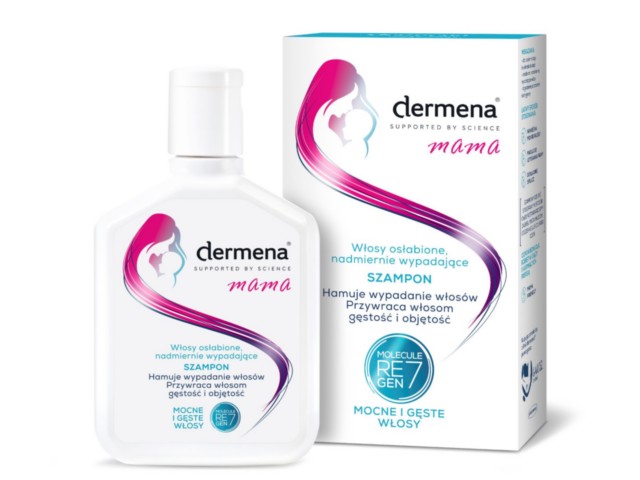 Dermena Mama Szampon do mycia włosów osłabionych nadmiernie wypadających interakcje ulotka szampon - 200 ml