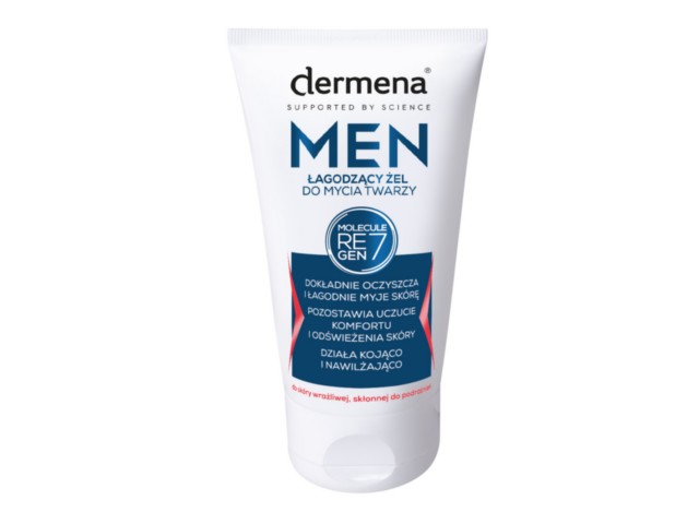 DERMENA MEN łagodzący Żel do mycia twarzy do skóry wrażliwej, skłonnej do podrażnień interakcje ulotka żel - 150 ml