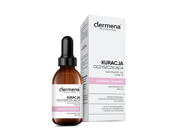 Dermena Professional Kuracja oczyszczająca niacynamid 10% cynk 1% interakcje ulotka kuracja  20 ml