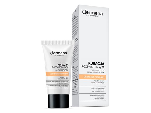 Dermena Professional Kuracja rozświetlająca witamina C 23% kwas hialuronwy interakcje ulotka kuracja  20 ml