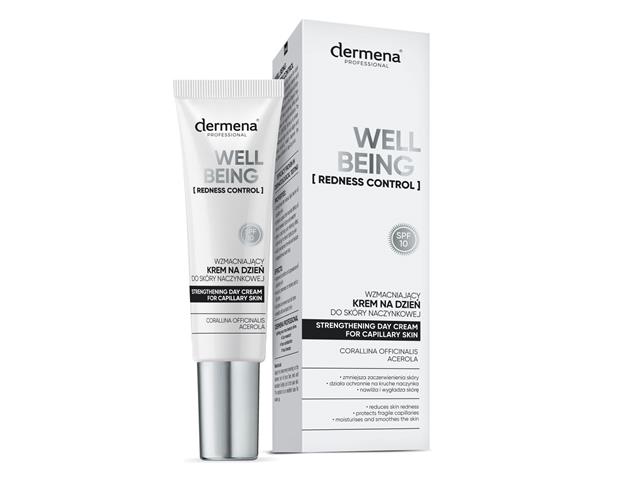 Dermena Professional Well-Being Redness Control Krem wzmacniający na dzień do skóry naczynkowej interakcje ulotka krem  30 ml