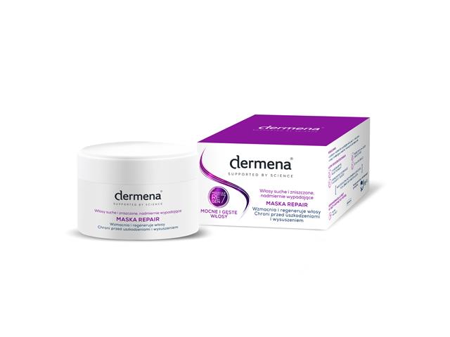 Dermena Repair Maska włosy suche zniszczone nadmiernie wypadające interakcje ulotka maska do włosów - 200 ml