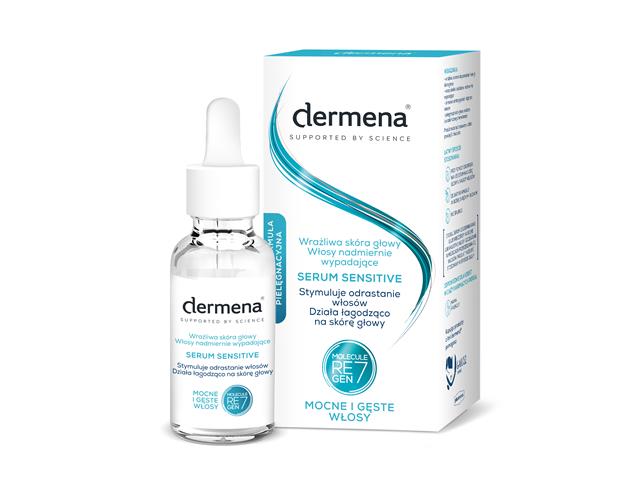 Dermena Sensitive Serum wrażliwa skóra głowy włosy nadmiernie wypadające interakcje ulotka   50 ml