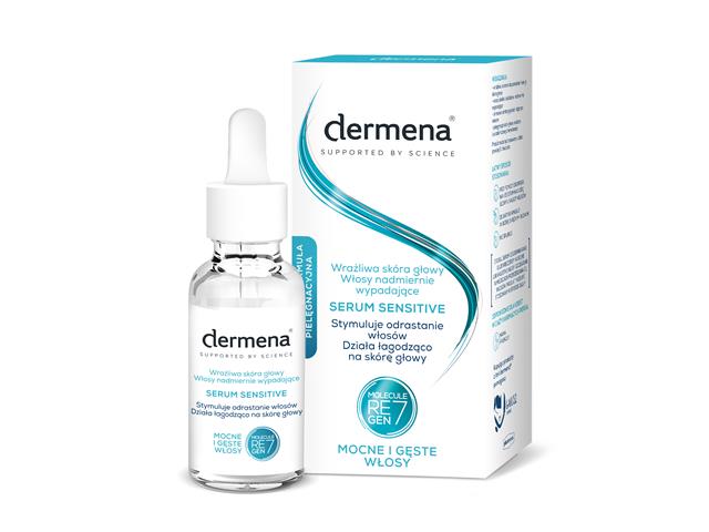 Dermena Sensitive Serum wrażliwa skóra głowy włosy nadmiernie wypadające interakcje ulotka serum - 50 ml