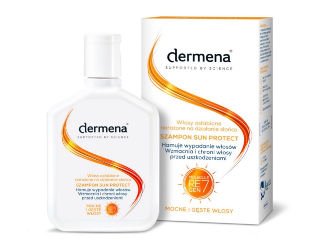 Dermena Sun Protect Szampon do mycia włosów osłabionych narażonych na działanie słońca interakcje ulotka szampon  200 ml