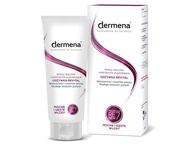 Dermena Supported By Science Revital Odżywka do włosów dojrzałych, nadmiernie wypadających interakcje ulotka   200 ml