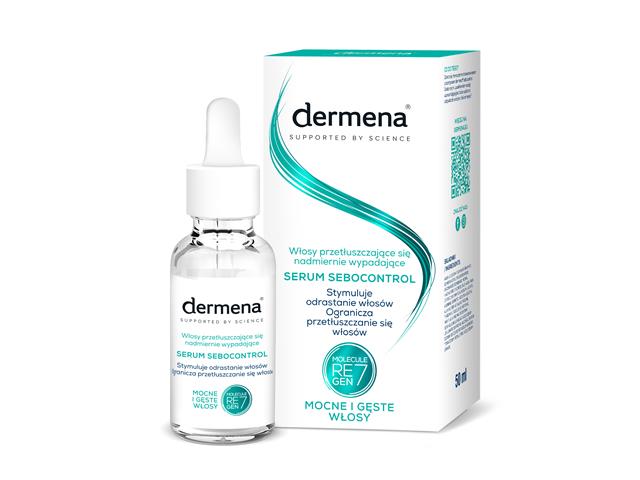 Dermena Supported By Science Sebocontrol Serum włosy przetłuszczające się, nadmiernie wypadające interakcje ulotka serum  50 ml