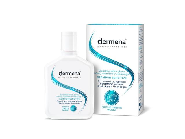 Dermena Szampon sensitive wrażliwa skóra głowy włosy nadmiernie wypadające interakcje ulotka szampon  200 ml