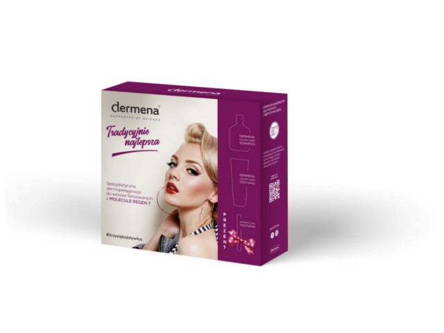 Dermena Zestaw COLOR CARE (szamp. + odżywka) + DERMENA LASH odżywka w prezencie interakcje ulotka zestaw - 200 ml + 200 ml