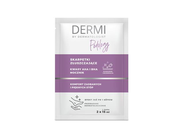 Dermi By Dermatologist Podology Skarpetki złuszczające kwasy AHA, BHA, mocznik interakcje ulotka skarpeta  30 ml