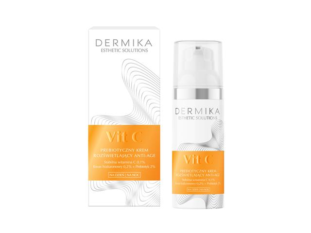 DERMIKA ESTHETIC SOLUTIONS VIT C Prebiotyczny Krem rozświetlający Anti-Age na dzień i na noc interakcje ulotka krem  50 ml