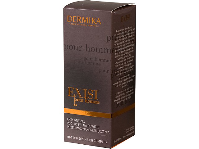 DERMIKA EXIST POUR HOMME Żel p/oczy i na powieki interakcje ulotka   15 ml