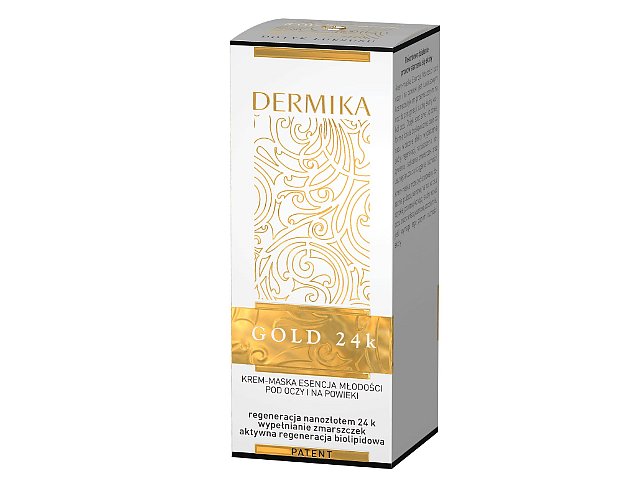 Dermika Gold 24 Krem maska młodości pod oczy na powieki interakcje ulotka krem - 15 ml