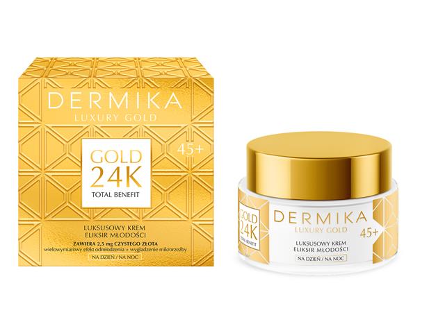 DERMIKA LUXURY GOLD 24K Luksusowy Krem Eliksir Młodości 45+ dzień/ noc interakcje ulotka   50 ml