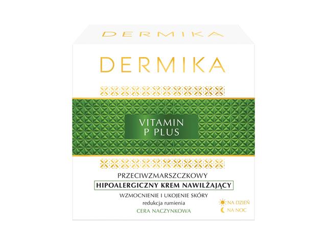 Dermika Vitamin P Plus Krem przeciwzmarszczkowy nawilżający hipoalergiczny cera naczynkowa interakcje ulotka krem - 50 ml