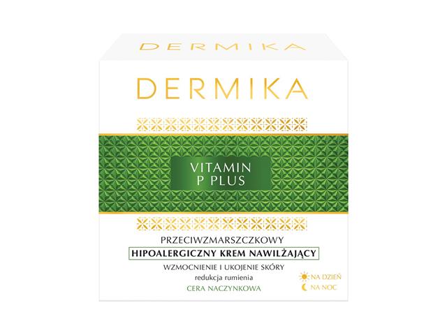 Dermika Vitamin P Plus Krem przeciwzmarszczkowy nawilżający hipoalergiczny cera naczynkowa interakcje ulotka krem  50 ml