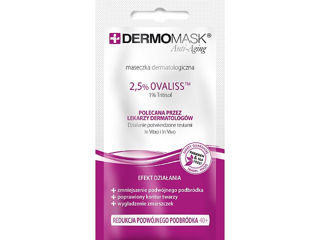 Dermomask Anti-Ageing Maseczka lifting owalu twarzy 40+ (red.podwójnego podbr.) interakcje ulotka maseczka  12 ml