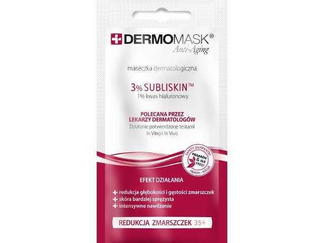 Dermomask Maseczka anti-ageing, redukująca zmarszczki 35+ interakcje ulotka maseczka  12 ml