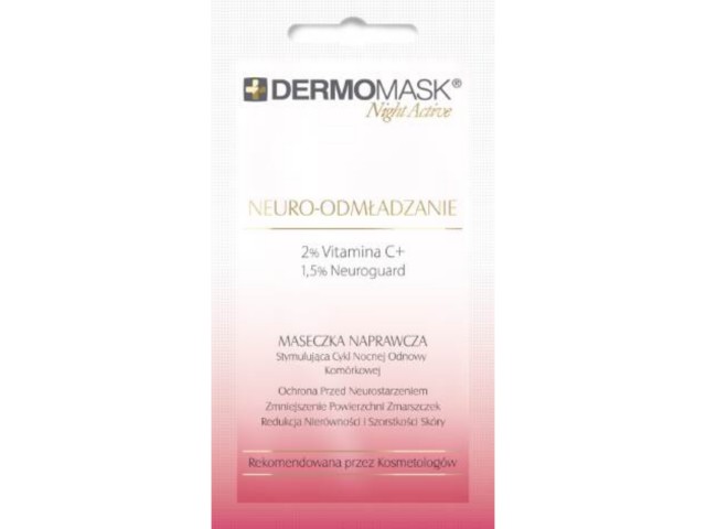 Dermomask Night Active Neuro Odmładzanie Maseczka naprawcza na noc interakcje ulotka maseczka - 12 ml