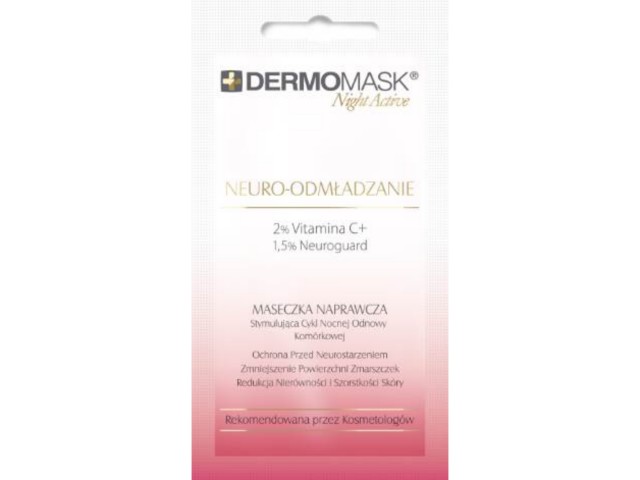 Dermomask Night Active Neuro Odmładzanie Maseczka naprawcza na noc interakcje ulotka maseczka  12 ml