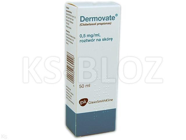 Dermovate interakcje ulotka roztwór na skórę 500 mcg/ml 