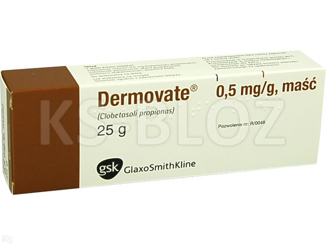 Dermovate interakcje ulotka maść 500 mcg/g 25 g (tub.)