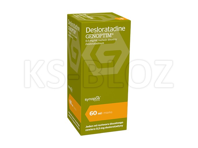 Desloratadine Genoptim interakcje ulotka roztwór doustny 500 mcg/ml 60 ml | butelka