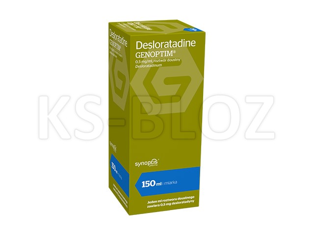 Desloratadine Genoptim interakcje ulotka roztwór doustny 500 mcg/ml 150 ml | butelka
