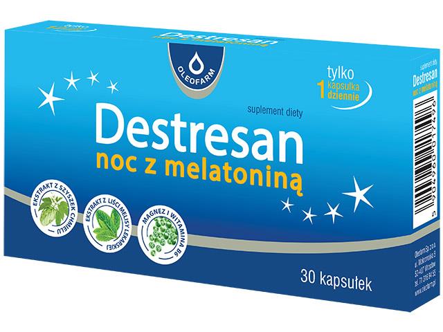 Destresan Noc Z Melatoniną interakcje ulotka kapsułki  30 kaps.