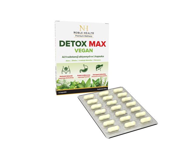 Detox Max Vegan interakcje ulotka kapsułki - 21 kaps.