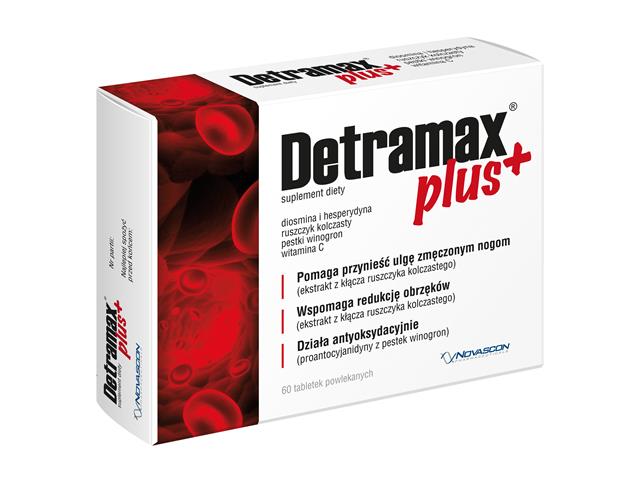 Detramax Plus interakcje ulotka tabletki powlekane  60 tabl.